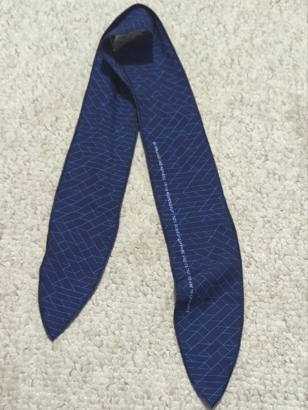 Navy Decorative Neck Scarf for Men